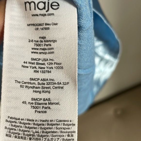 MAJE | Sheath dresses Blue Clair Dress | size 34 - Picture 10 of 11